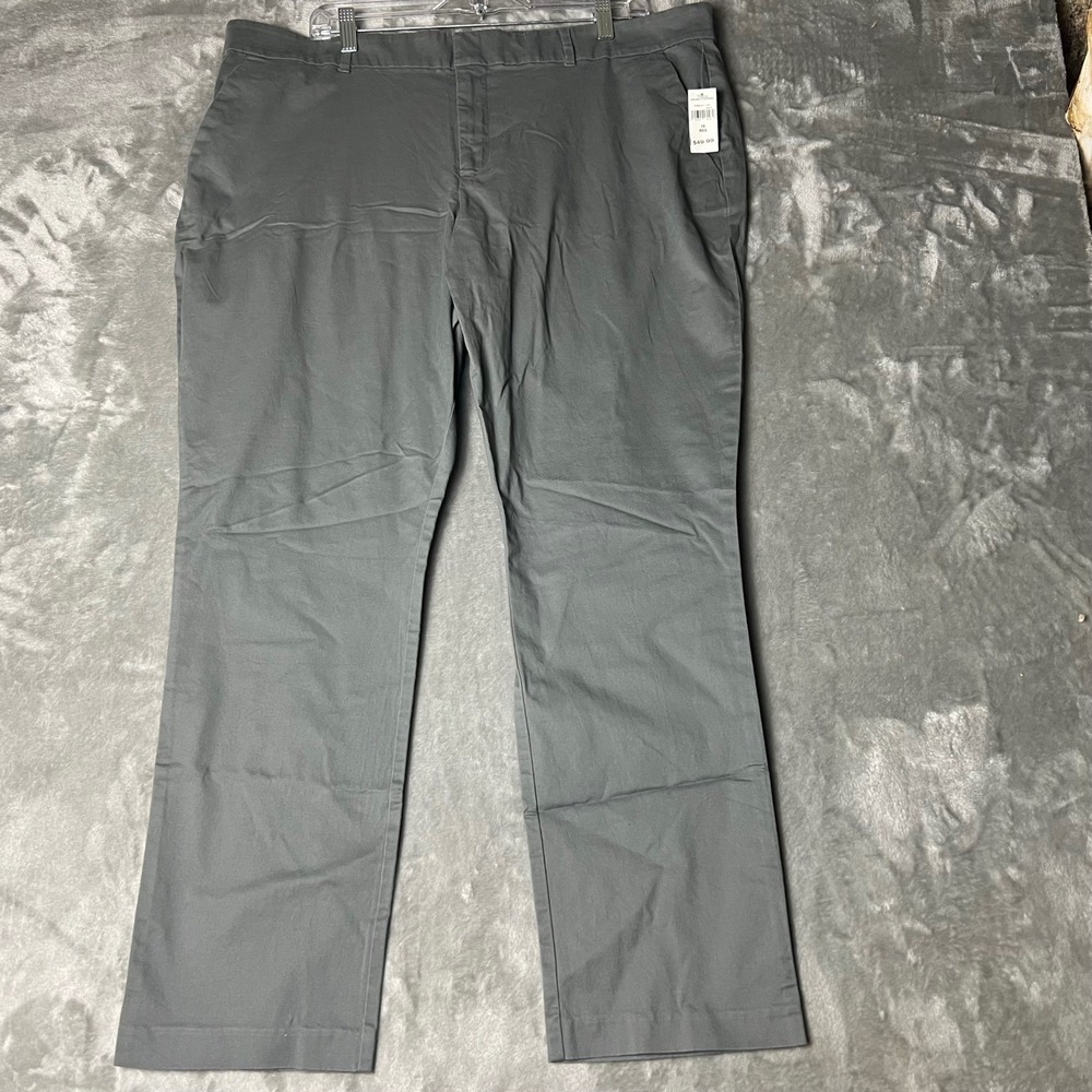 GAP‎ Khakis by GAP Women 18 REG Flat Front Chinos Pants Gray NEW with Tags